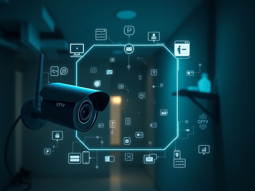 Câmera de segurança com app para celular