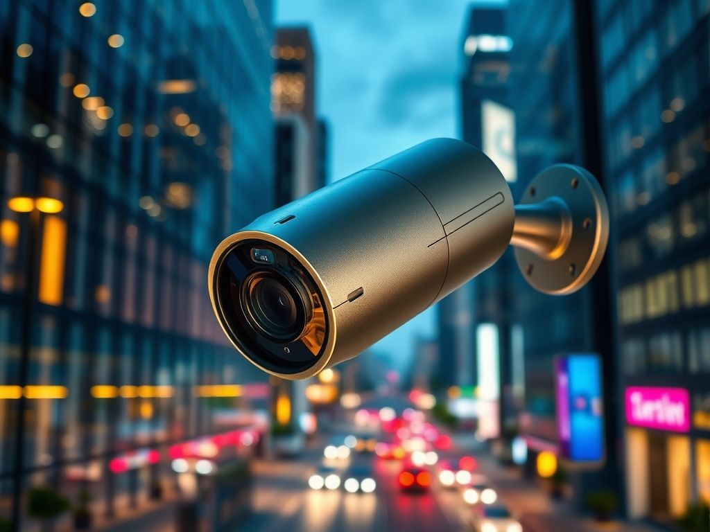 Câmera de segurança com grande angular Câmera de segurança com grande angular