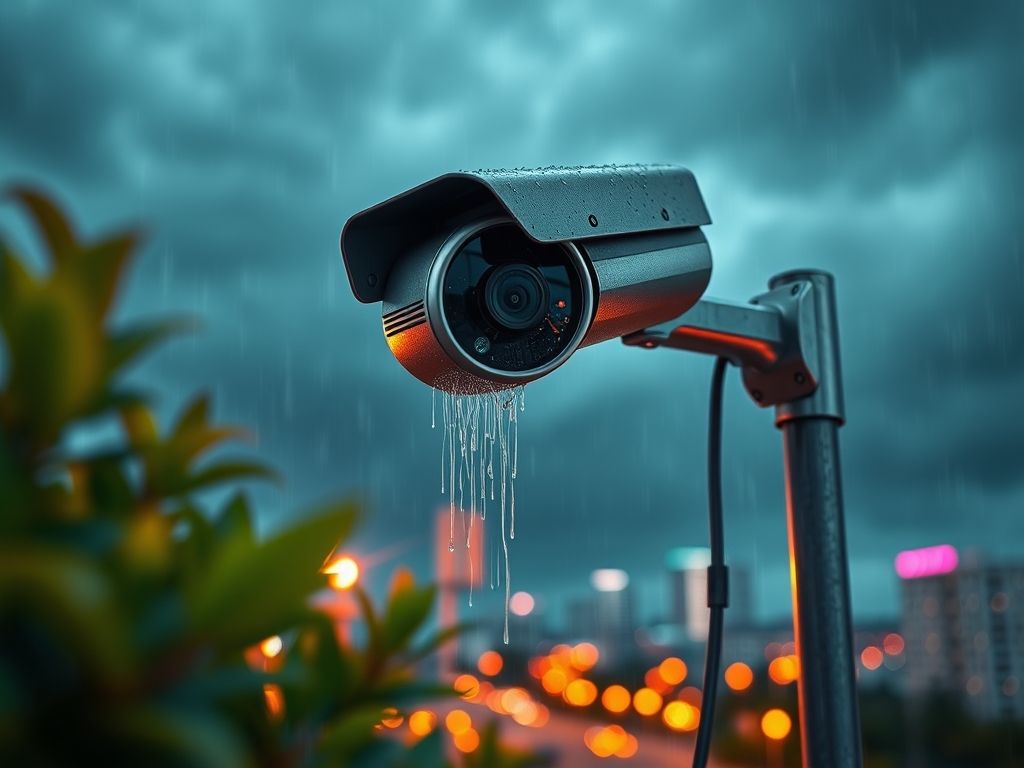 Câmera de segurança com resistência a intempéries Câmera de segurança com resistência a intempéries