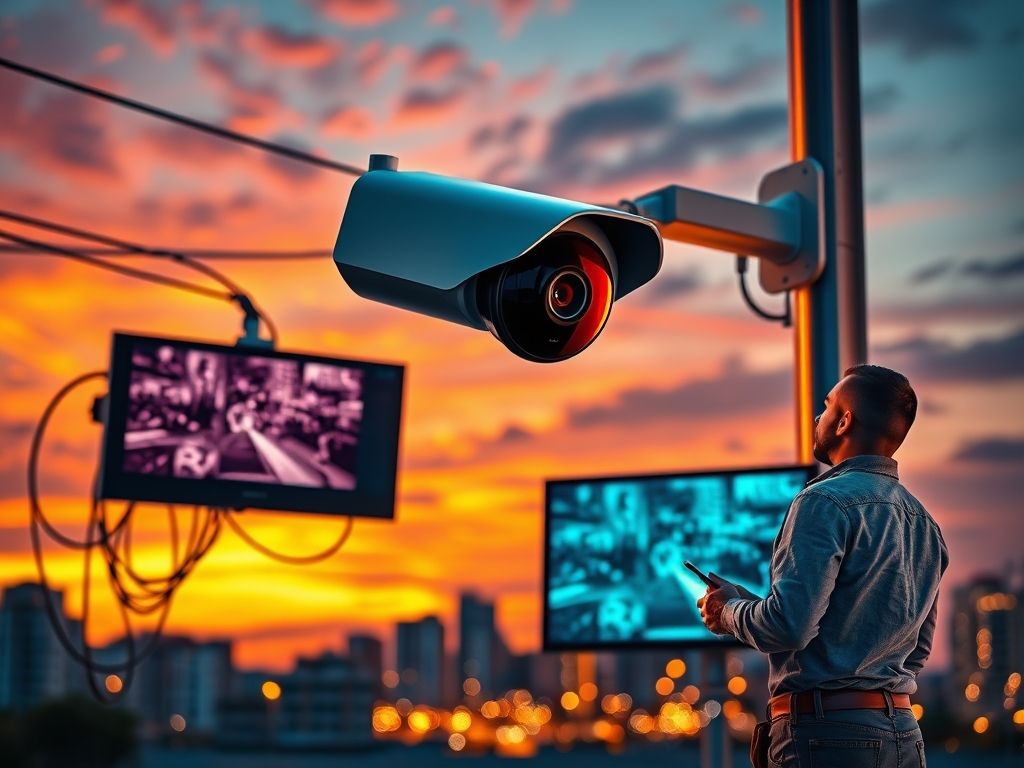 Câmera de segurança para monitoramento remoto Câmera de segurança para monitoramento remoto