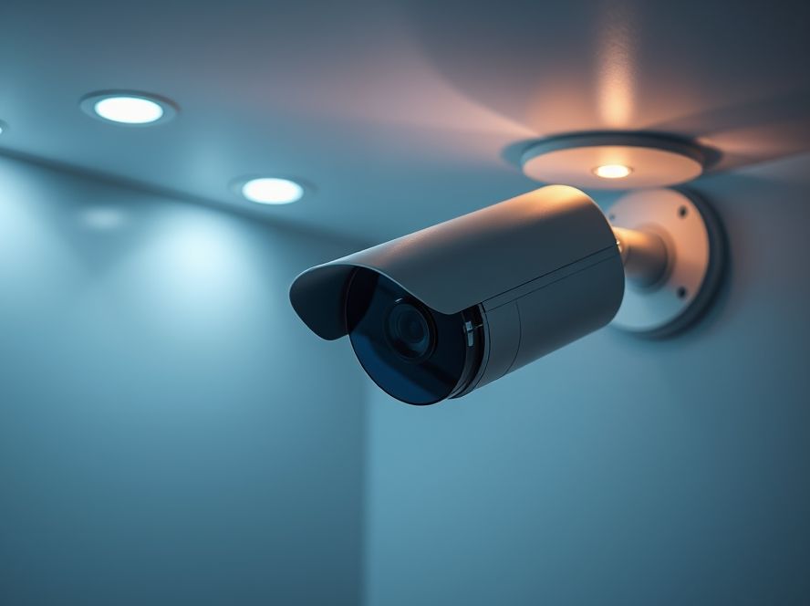 Câmera de segurança com luzes LED Câmera de segurança com luzes LED