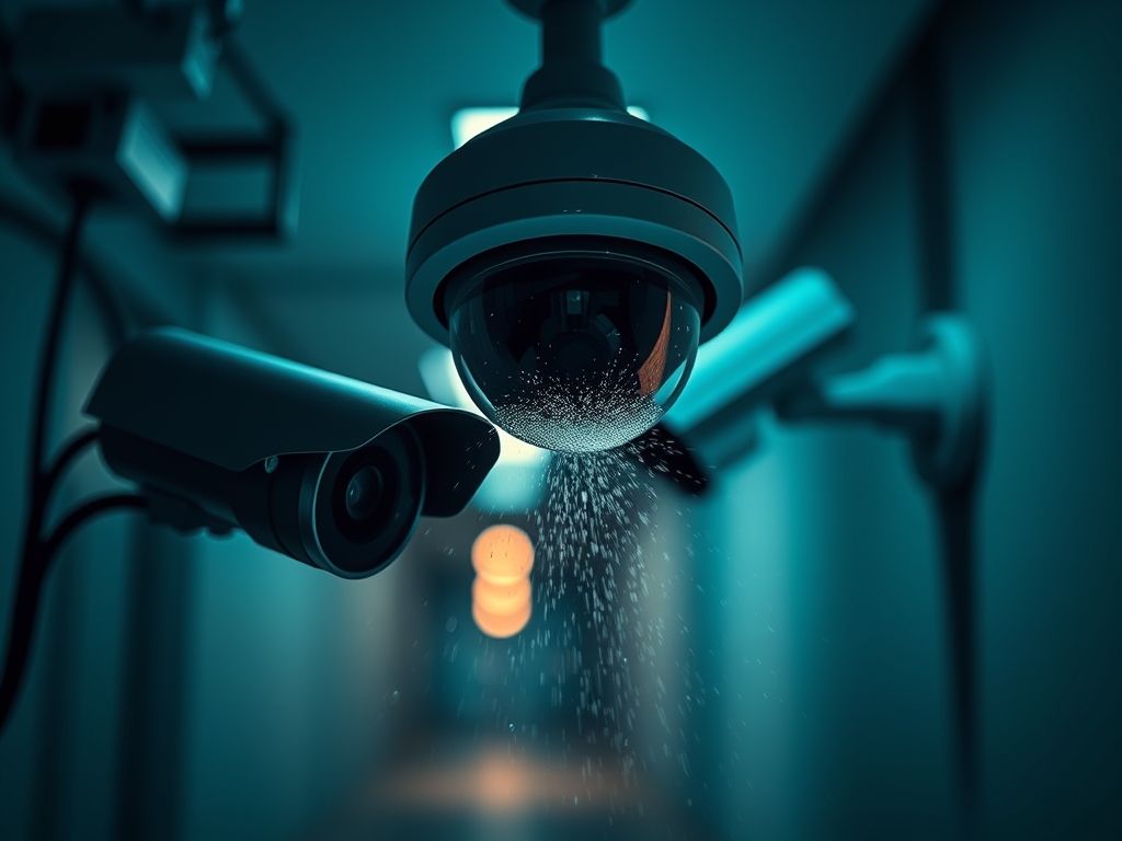 Câmeras de segurança com proteção contra intempéries