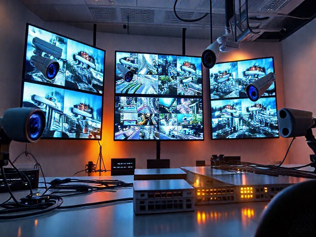 Sistema de câmeras com monitoramento via internet Sistema de câmeras com monitoramento via internet