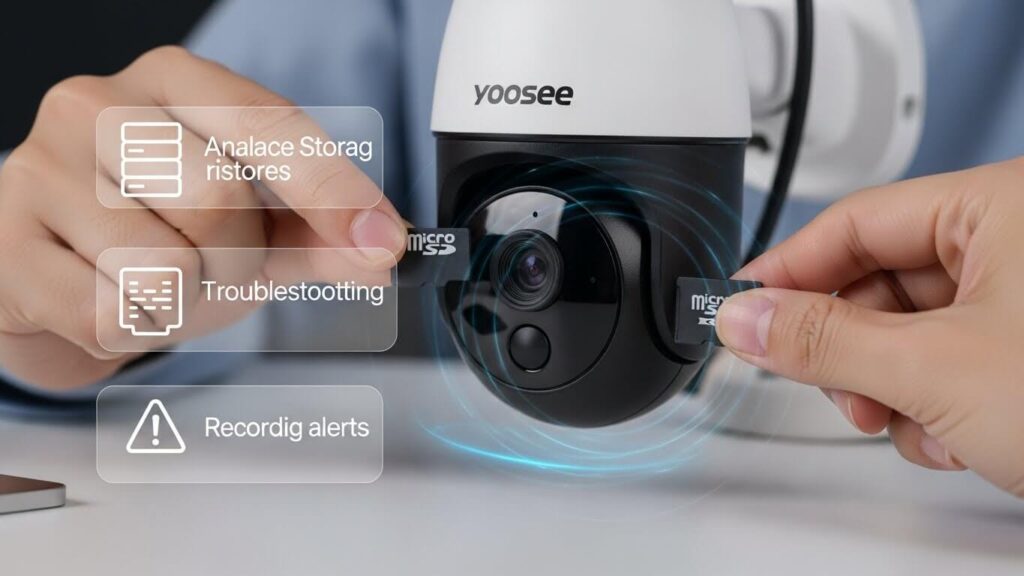 câmera yoosee não grava no cartão de memória