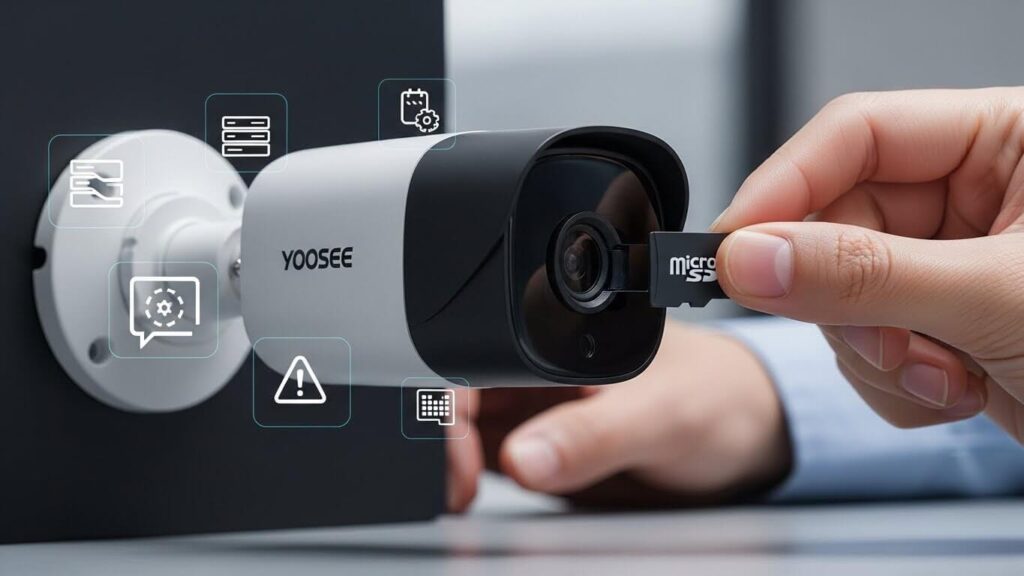 câmera yoosee não grava no cartão de memória