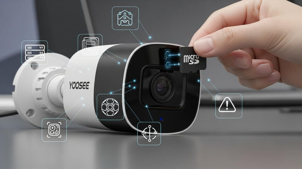 câmera yoosee não grava no cartão de memória