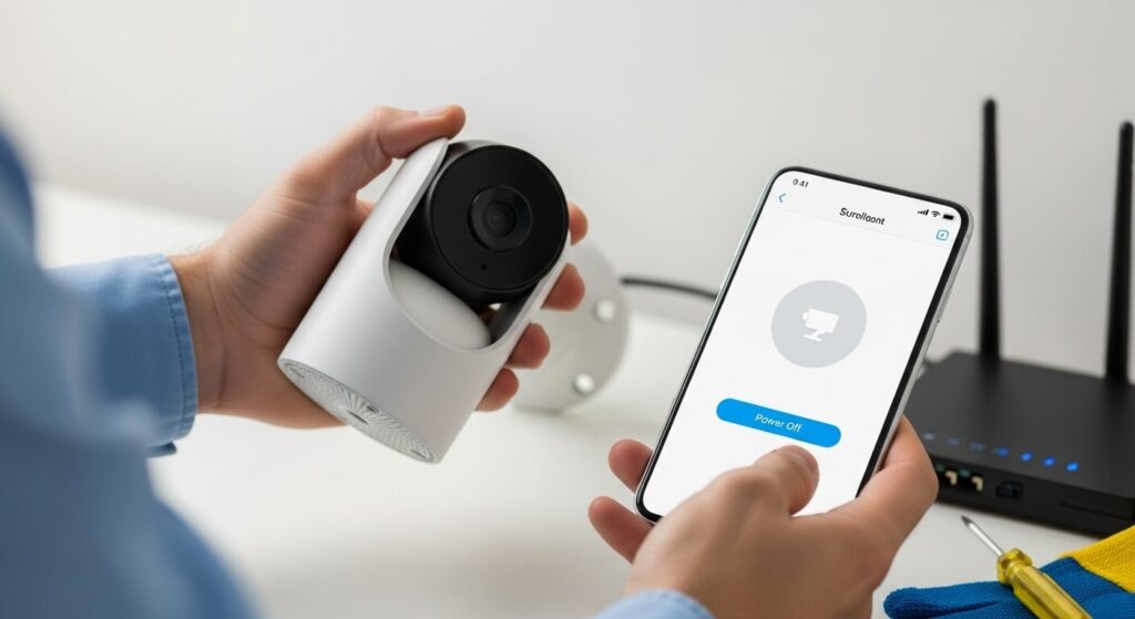 como desligar câmera wifi