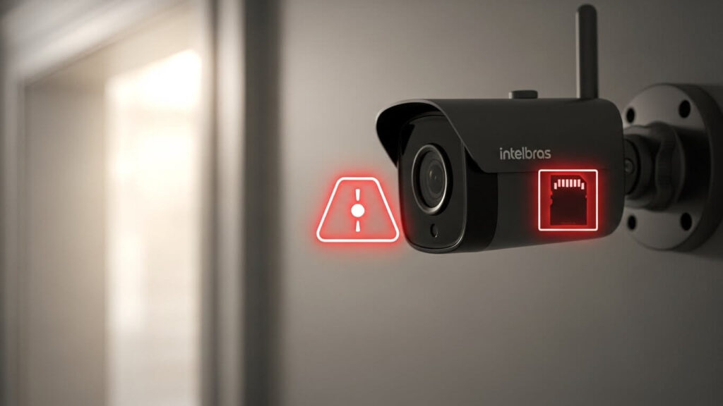 câmera intelbras não está gravando