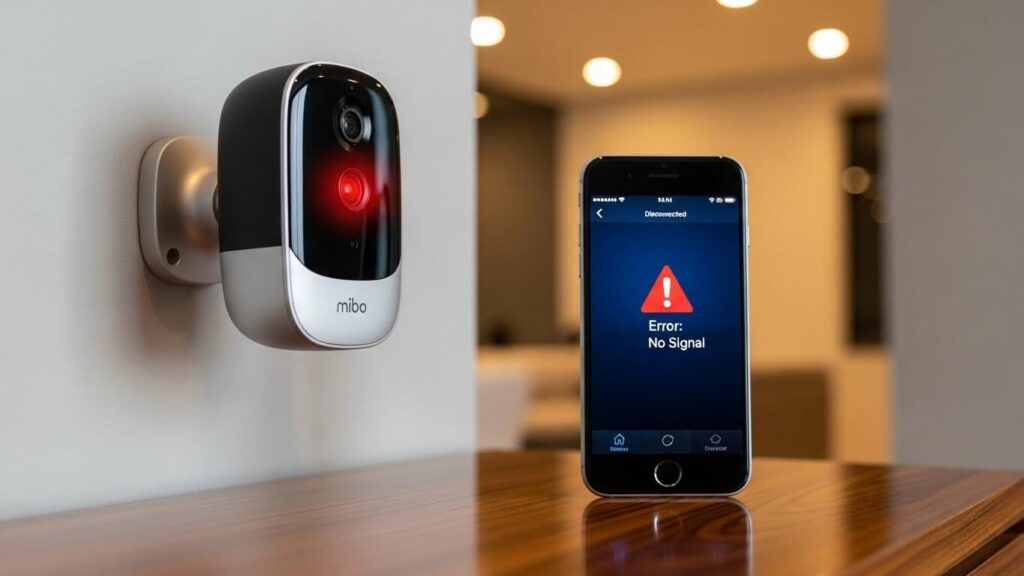 câmera mibo piscando vermelho