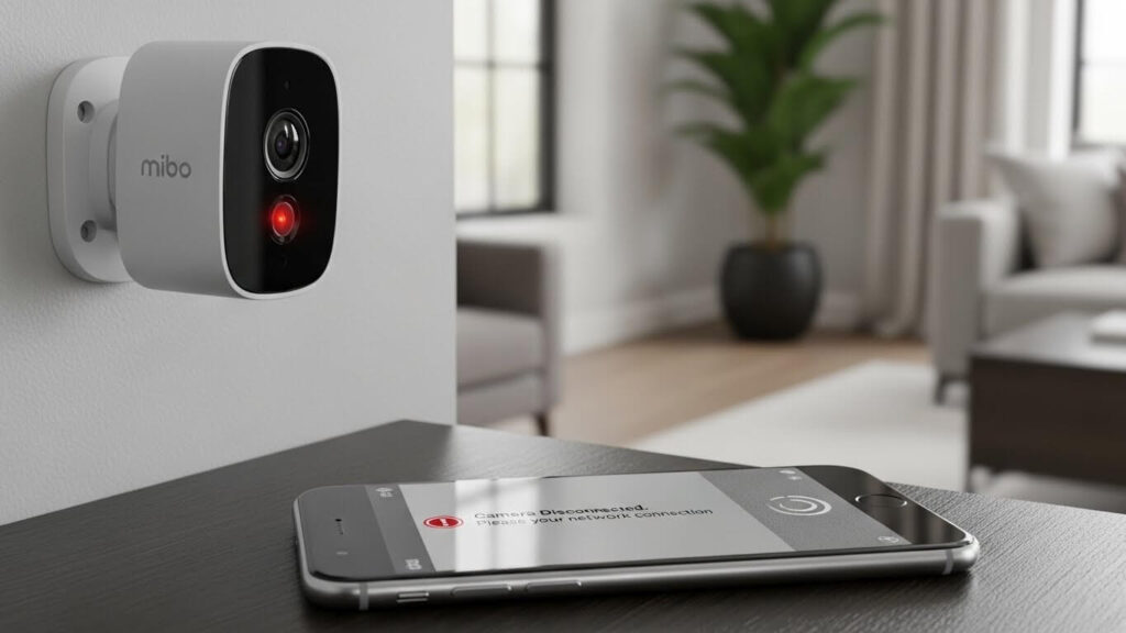 câmera mibo piscando vermelho