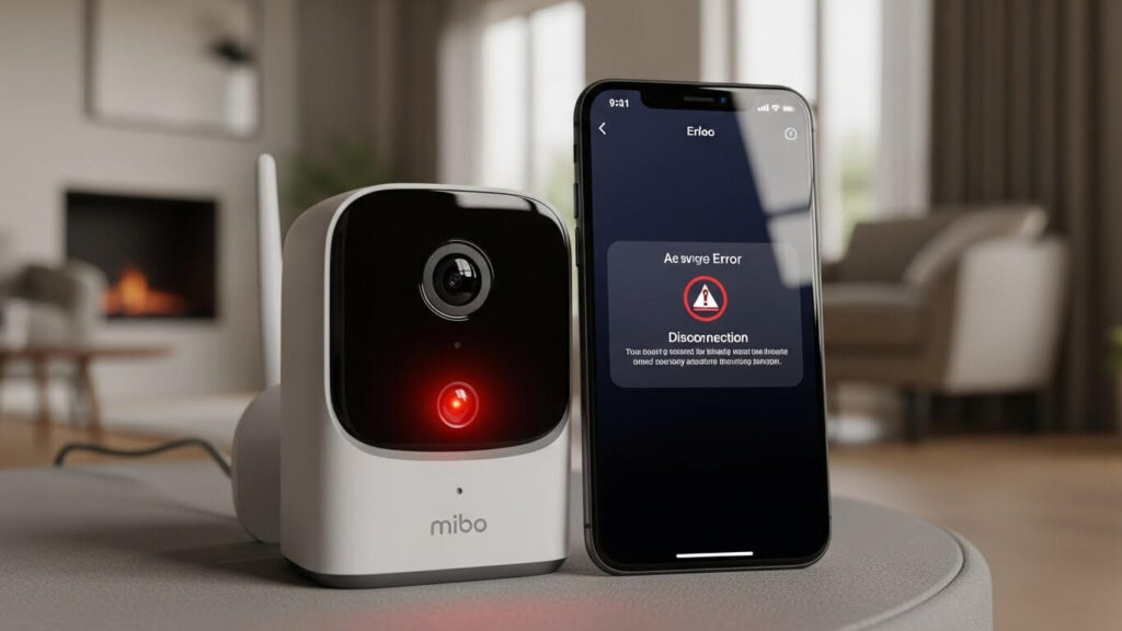 câmera mibo piscando vermelho