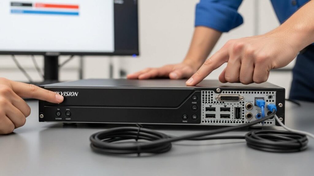 como resetar dvr hikvision