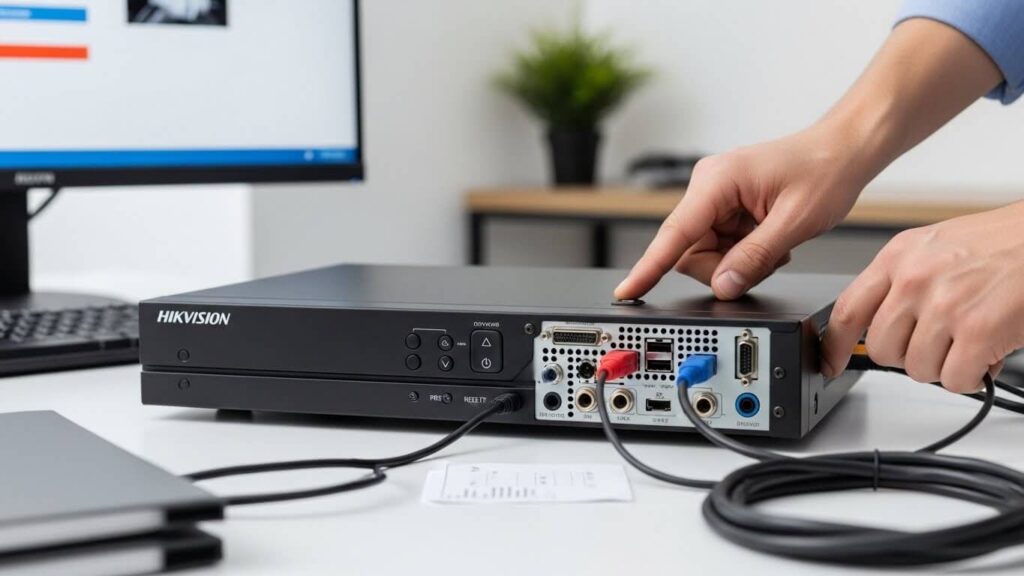 como resetar dvr hikvision