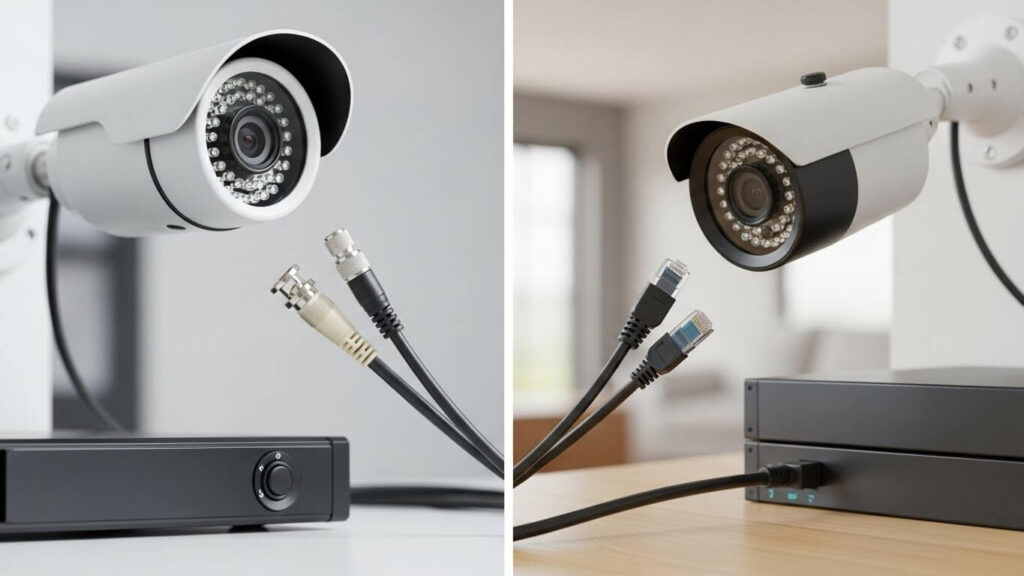 diferença câmera de segurança analógica e digital