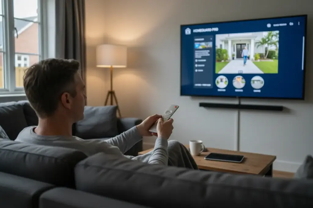 Configurando o aplicativo da câmera na Smart TV