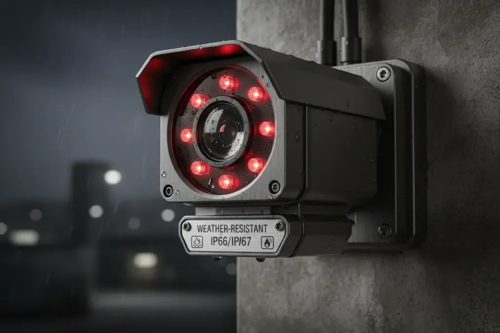 Recursos essenciais para câmeras de vigilância noturna.