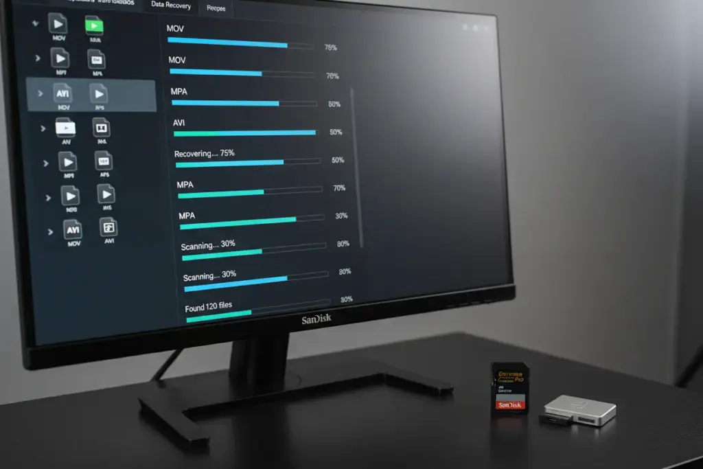 Como Recuperar Imagens de Câmera de Segurança Apagadas? Conheça os Principais Métodos! 2 Interface de software para recuperar dados de cartão SD.