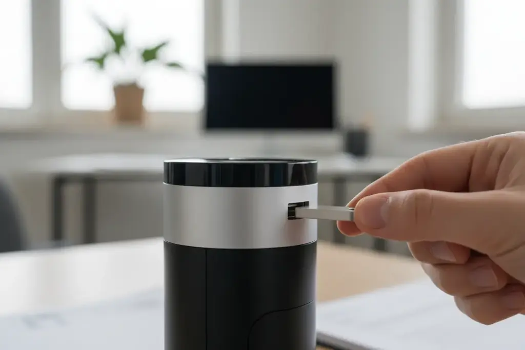 Câmera IP com entrada USB para armazenamento local