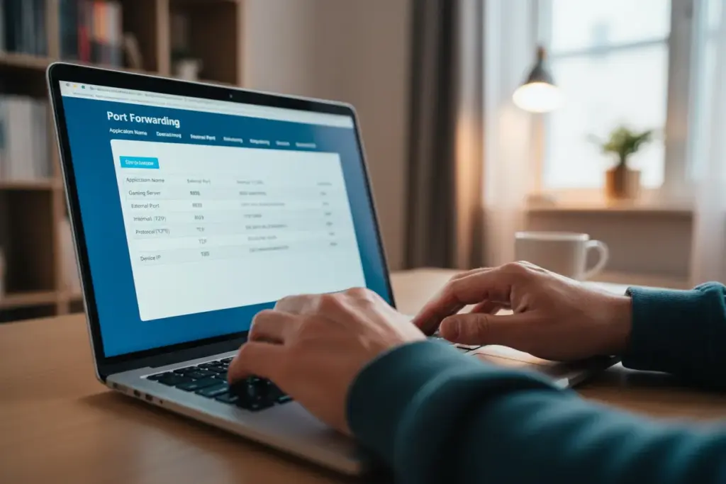 Configuração de redirecionamento de portas no ADSL