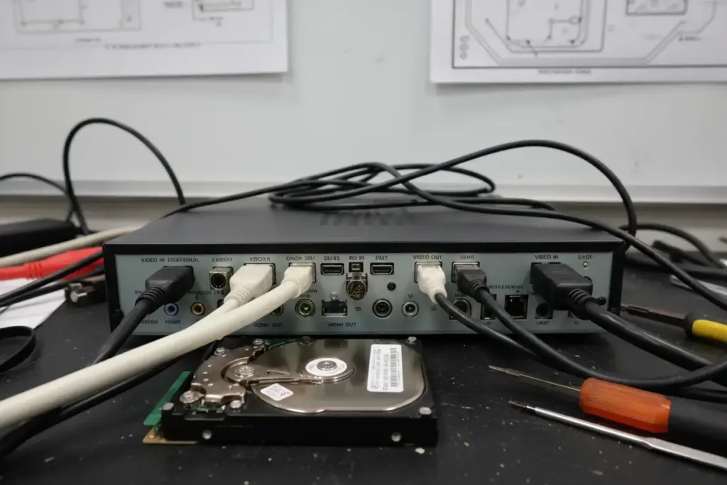 Funcionamento interno de um DVR e seu disco rígido.