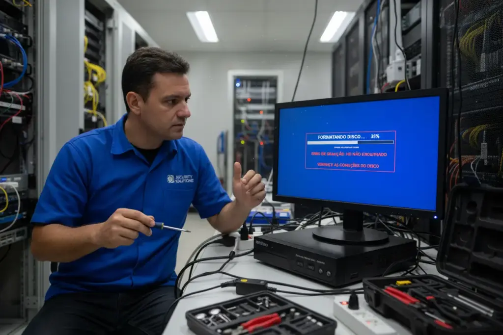 Soluções de problemas na formatação do DVR