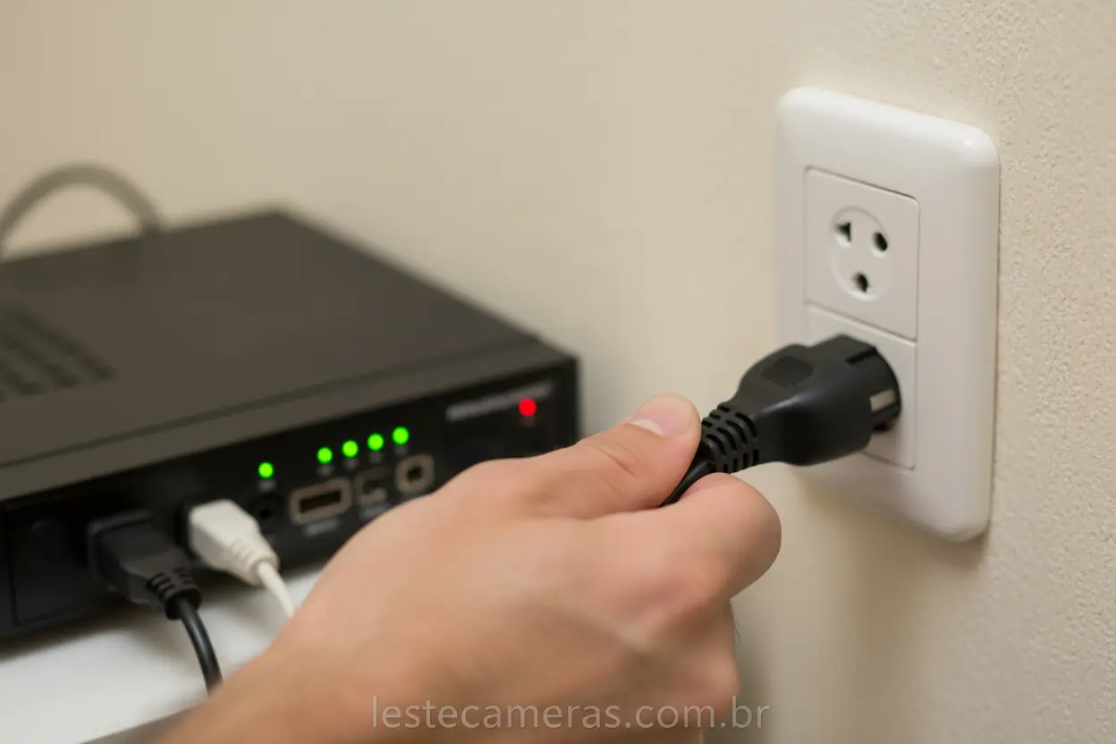 Desligar DVR da Tomada Como reiniciar DVR Intelbras desligando da tomada