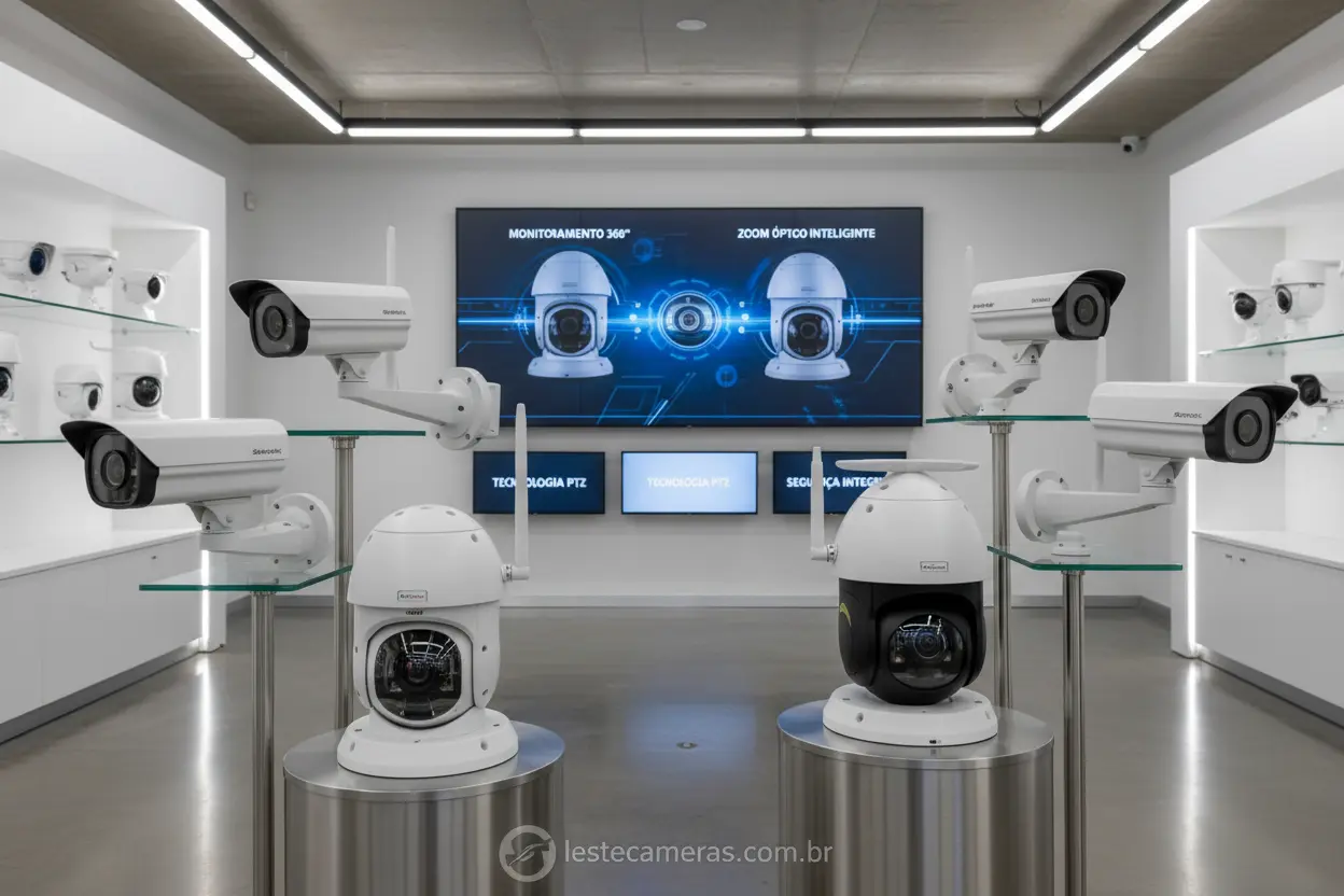 Câmeras de segurança com rotação automática