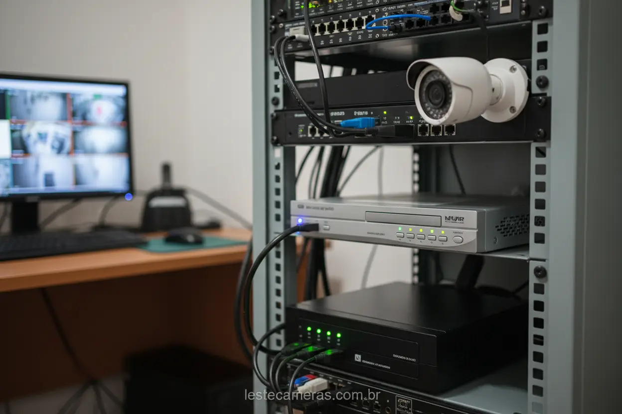 Quando acaba a luz as câmeras de segurança funciona com nobreak.